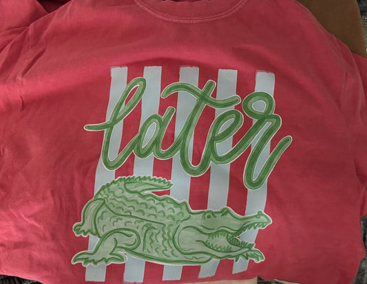 Later Gator Tee-Pink