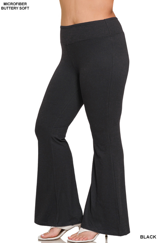 Hi-Waisted Yoga Pants- Plus