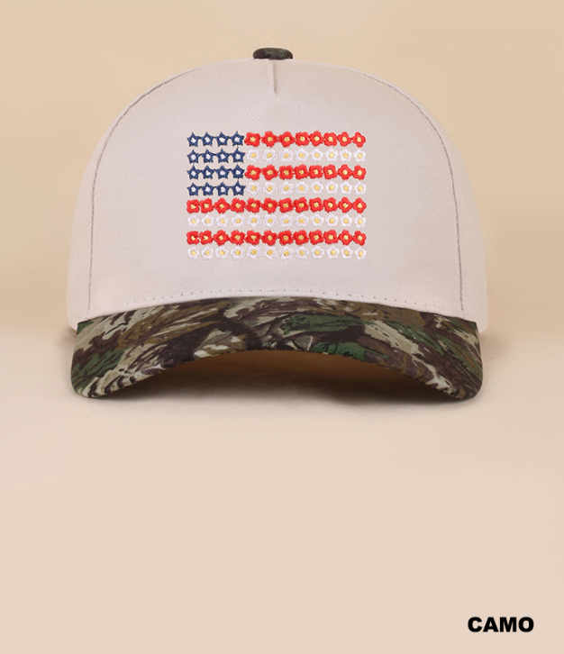 Two-Tone American Flag Hat