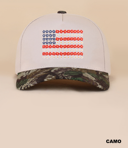 Two-Tone American Flag Hat