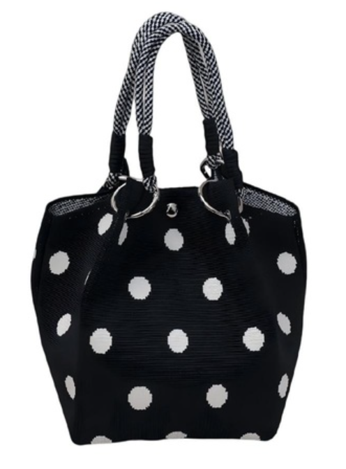 Geometric Knitted Bucket Tote Bag