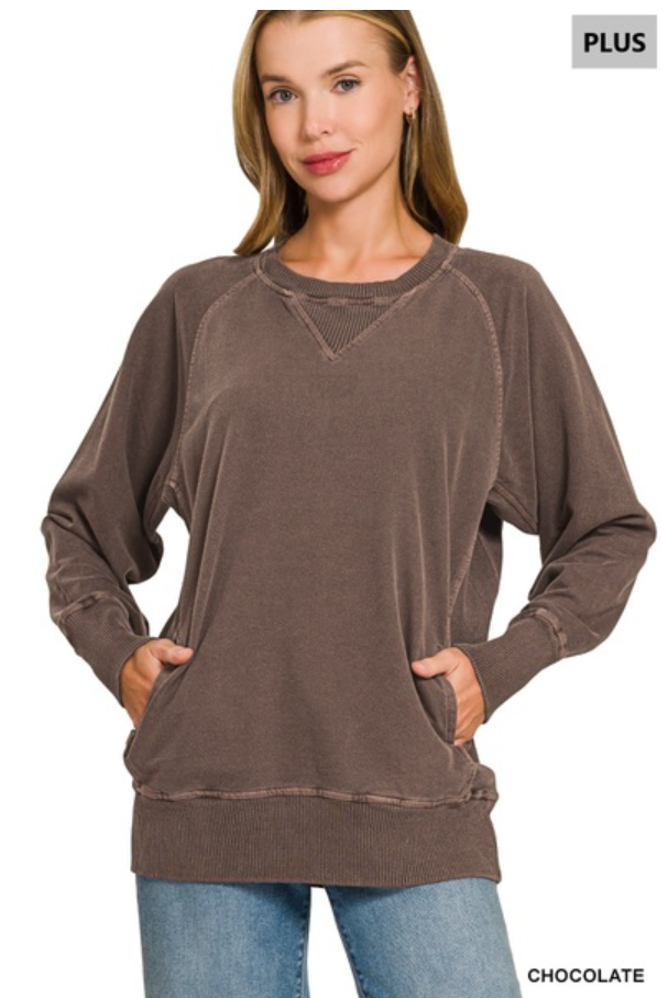 The Chocolate Latte Pullover- Plus