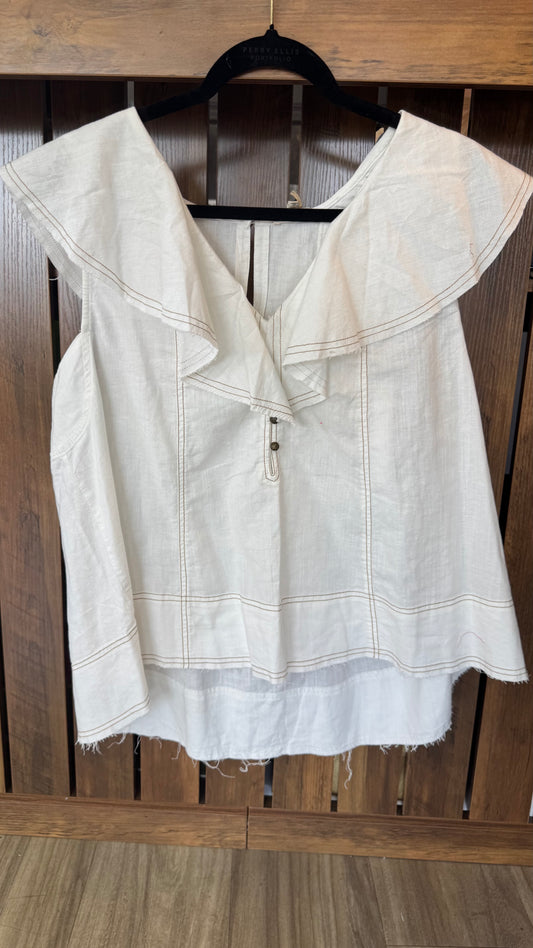 Anthro White Top