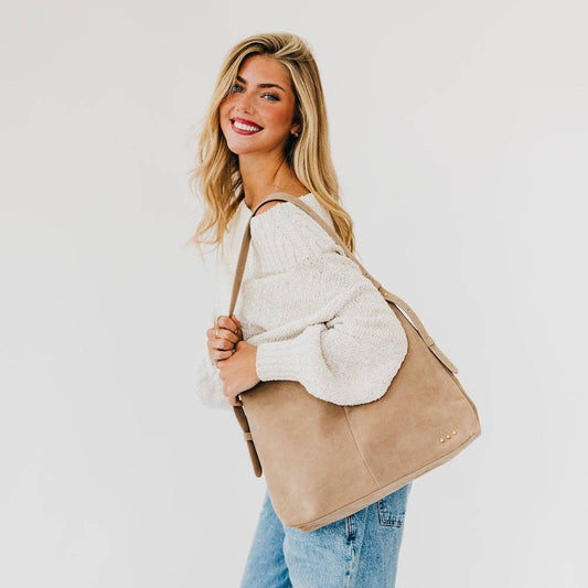 Evie Suede Hobo Shoulder Bag
