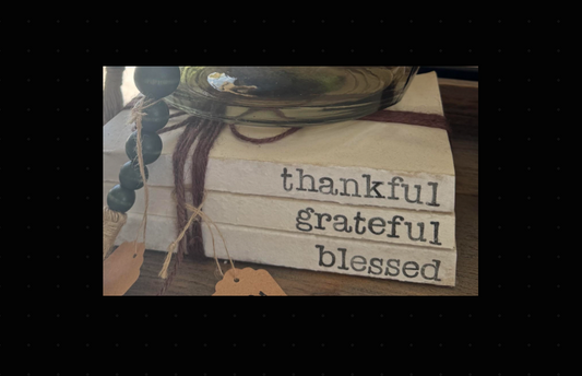 Thankful, Grateful, Blessed Book Stack