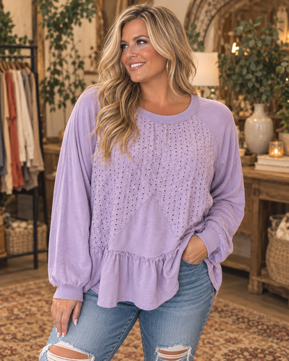 The Lilac Ruffle Top- 2XL