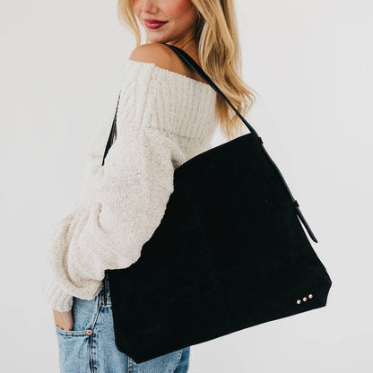 Evie Suede Hobo Shoulder Bag