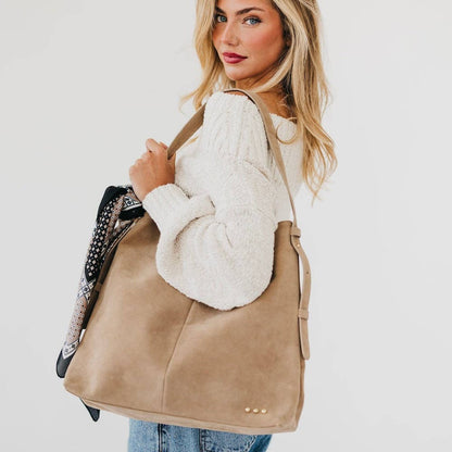 Evie Suede Hobo Shoulder Bag
