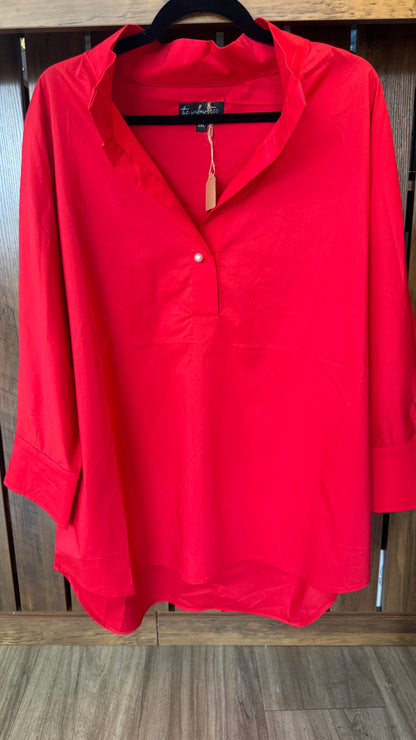 The Willow Tree Blouse Red Tunic