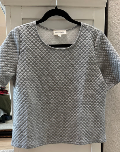 Quilted Gray Top