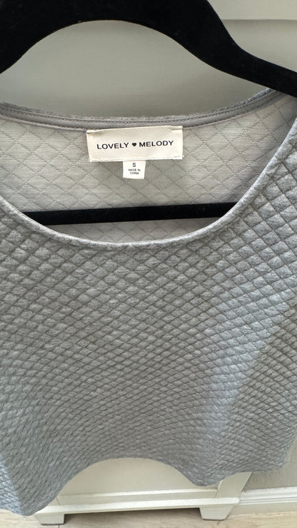 Quilted Gray Top