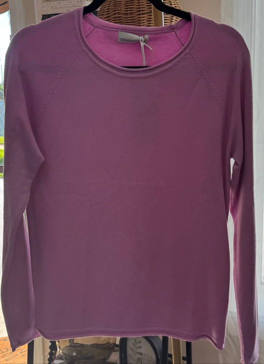Bright Mauve Crewneck Sweater