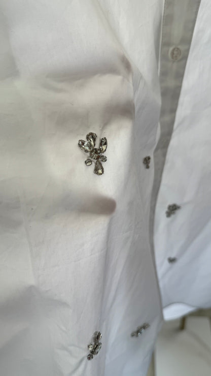 Tribal Jeans White Button Up W/ Gems