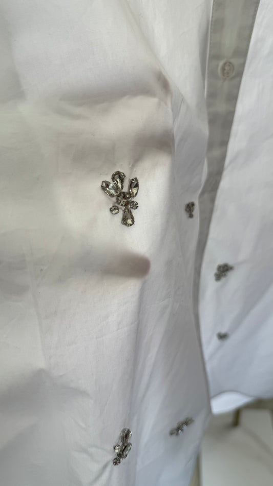 Tribal Jeans White Button Up W/ Gems