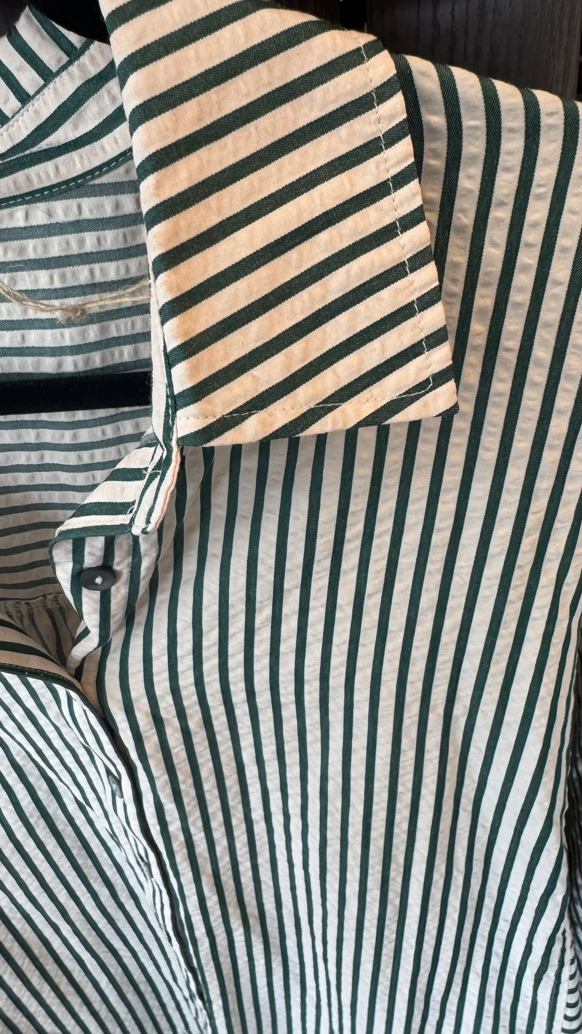 Entro Green/Ivory Stripe Top